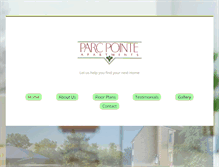 Tablet Screenshot of parcpointeapartments.com